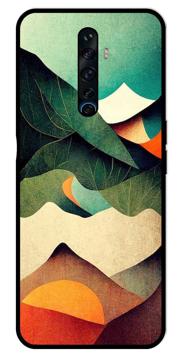 MultiColor Pattern Metal Mobile Case for Oppo Reno 2Z   (Design No -43)