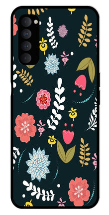 Floral Pattern2 Metal Mobile Case for Oppo Reno 4 Pro