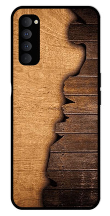 Wooden Design Metal Mobile Case for Oppo Reno 4 Pro