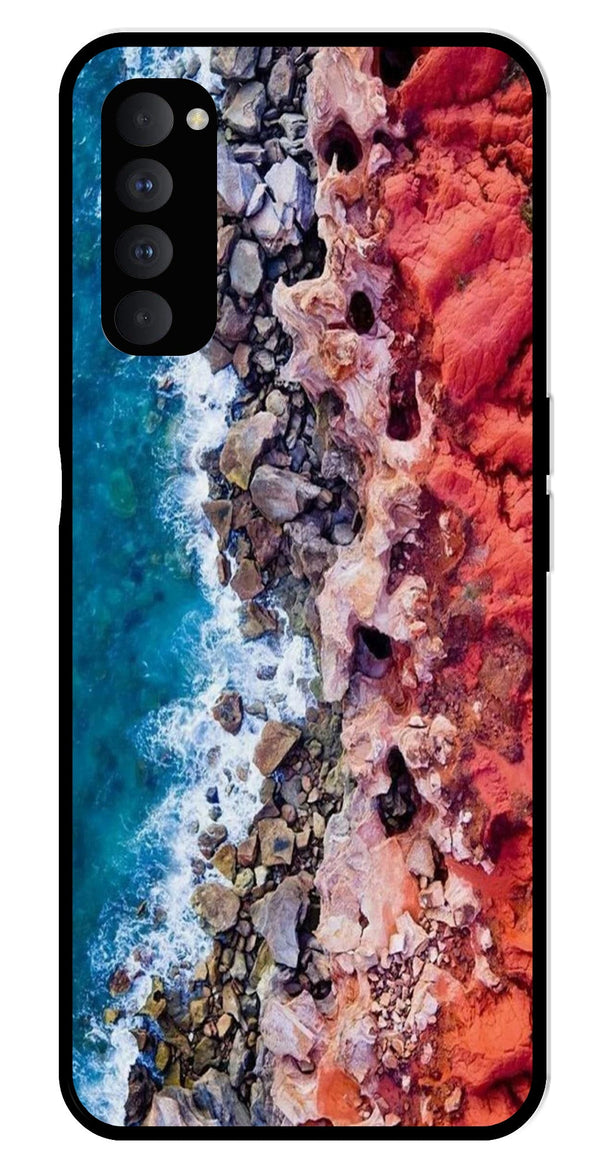 Sea Shore Metal Mobile Case for Oppo Reno 4 Pro   (Design No -18)
