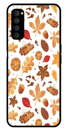 Autumn Leaf Metal Mobile Case for Oppo Reno 4 Pro
