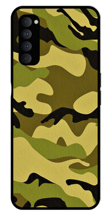Army Pattern Metal Mobile Case for Oppo Reno 4 Pro