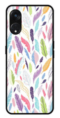 Colorful Feathers Metal Mobile Case for Oppo Reno 5F   (Design No -06)