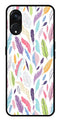 Colorful Feathers Metal Mobile Case for Oppo Reno 8T   (Design No -06)