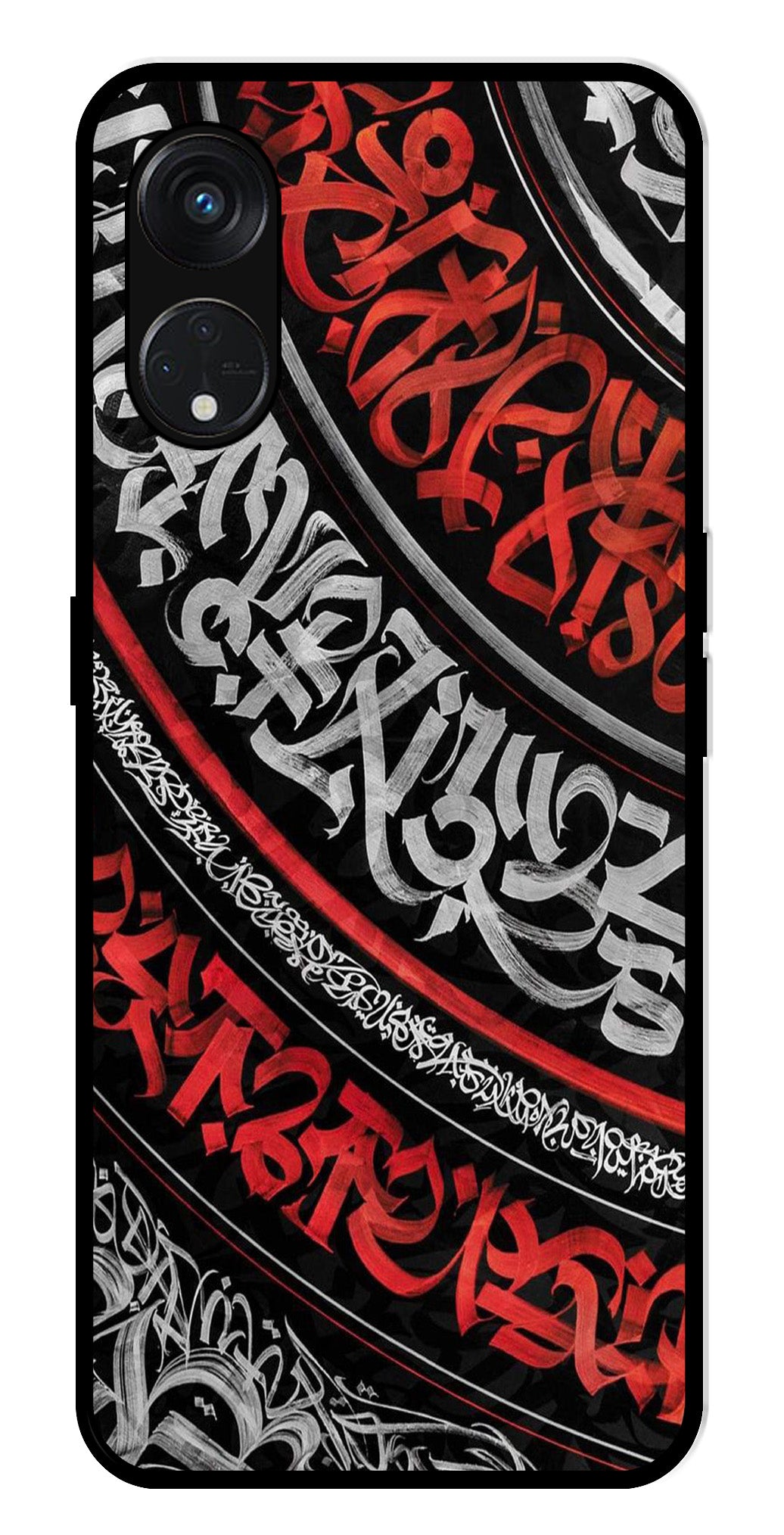 Qalander Art Metal Mobile Case for Oppo Reno 5F   (Design No -49)