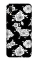 White flowers Black Background Case for Vivo V11 Pro