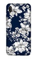 White flowers Blue Background Case for Vivo V11 Pro