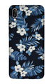 White flowers Blue Background2 Case for Vivo V11 Pro