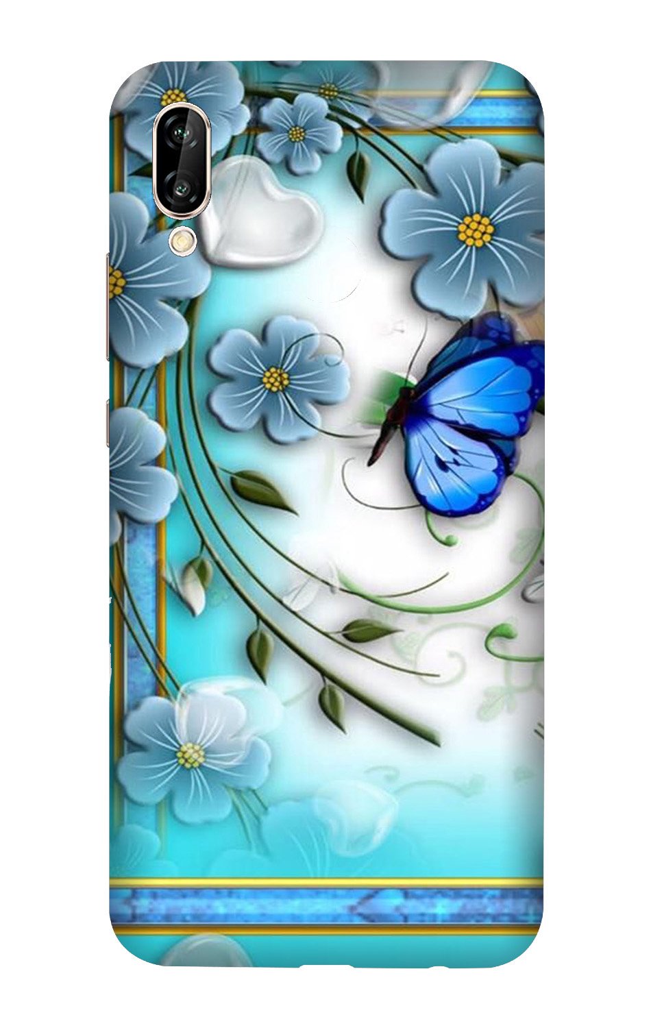 Blue Butterfly Case for Vivo Y90