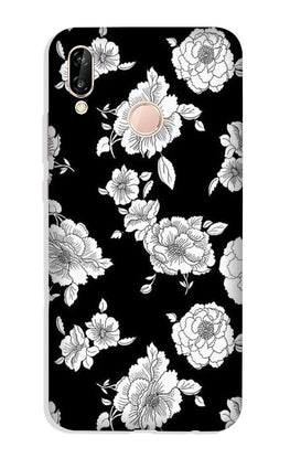 White flowers Black Background Case for Vivo Y83 Pro