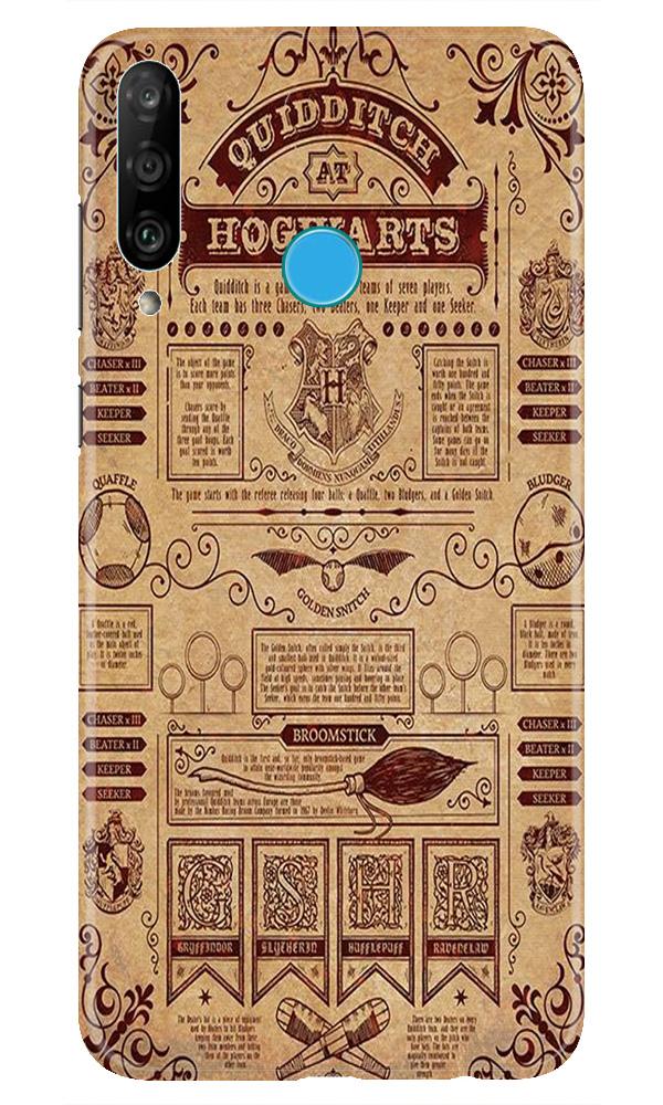 Hogwarts Mobile Back Case for Huawei P30 Lite (Design - 304)
