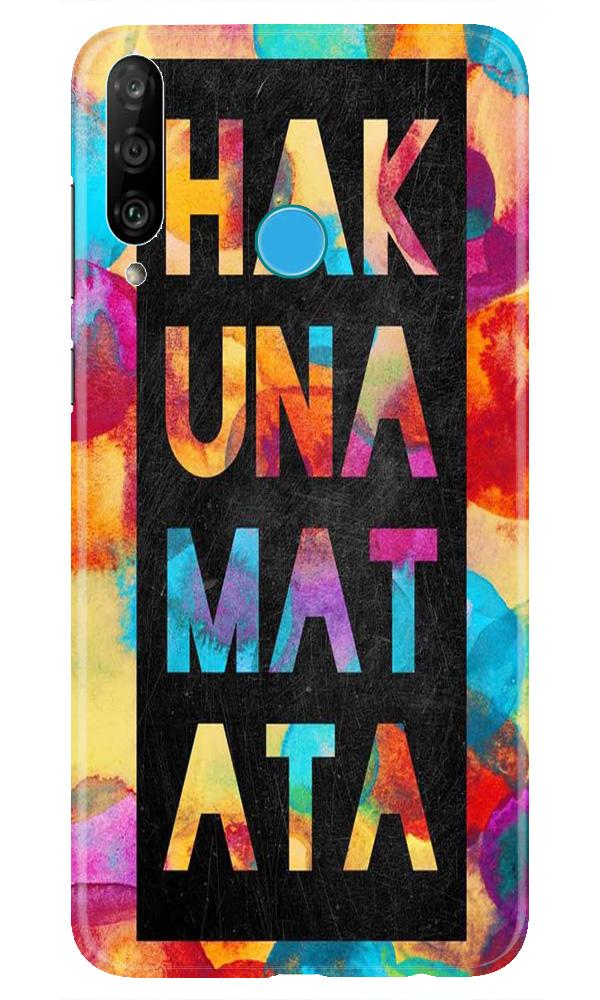 Hakuna Matata Mobile Back Case for Huawei P30 Lite (Design - 323)