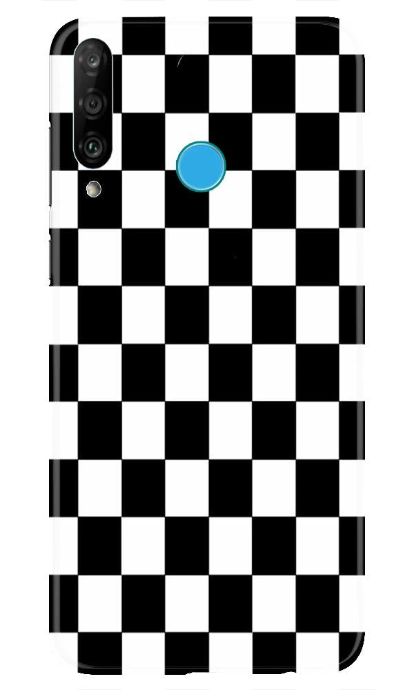 Black White Boxes Mobile Back Case for Huawei P30 Lite (Design - 372)