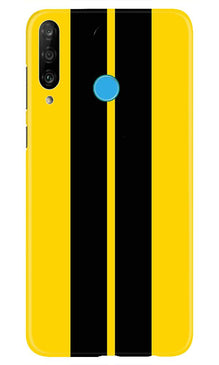 Black Yellow Pattern Mobile Back Case for Huawei P30 Lite (Design - 377)