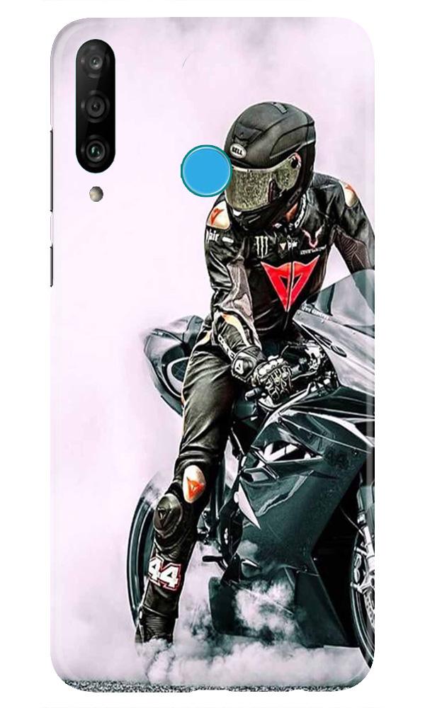 Biker Mobile Back Case for Huawei P30 Lite (Design - 383)