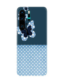 White dots Butterfly Mobile Back Case for Huawei P30 Pro (Design - 31)