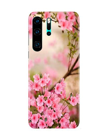 Pink flowers Mobile Back Case for Huawei P30 Pro (Design - 69)