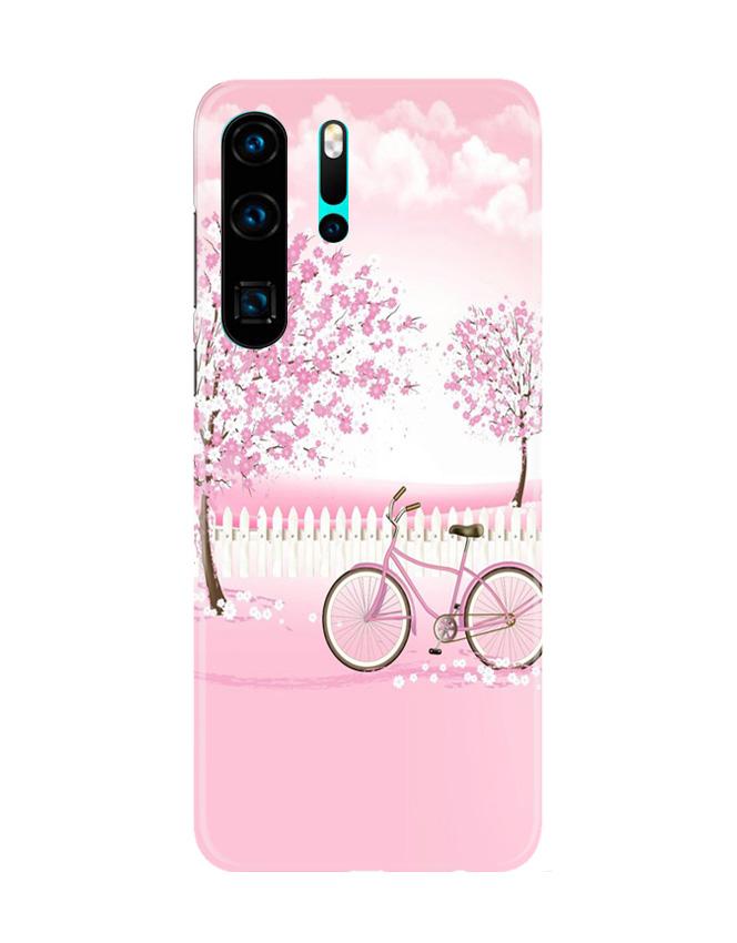 Pink Flowers Cycle Case for Huawei P30 Pro  (Design - 102)