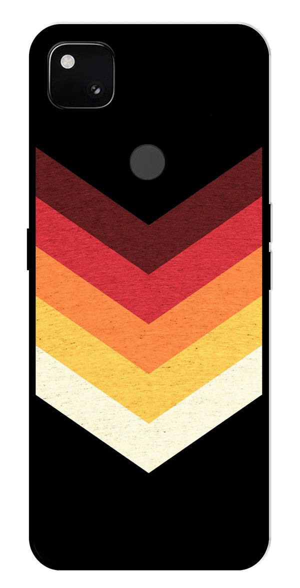 MultiColor Arrow Metal Mobile Case for Google Pixel 4A   (Design No -04)