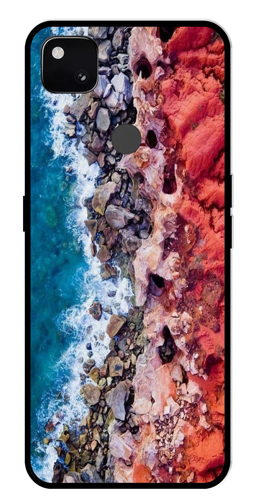 Sea Shore Metal Mobile Case for Google Pixel 4A   (Design No -18)