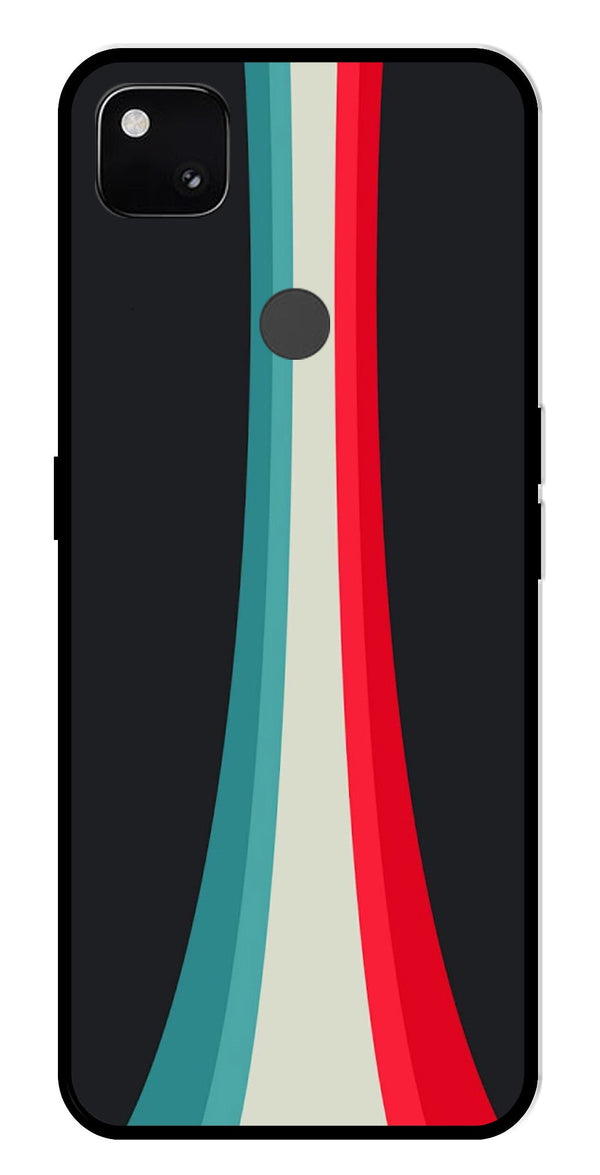 Modern Art Colorful Metal Mobile Case for Google Pixel 4A   (Design No -48)