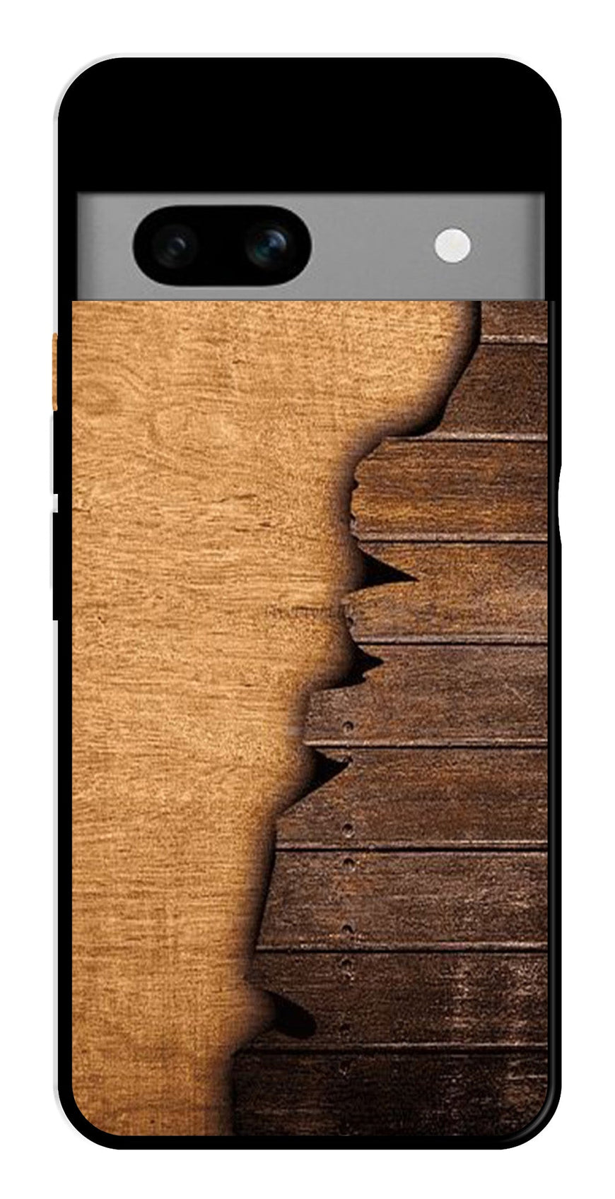 Wooden Design Metal Mobile Case for Google Pixel 6a   (Design No -13)