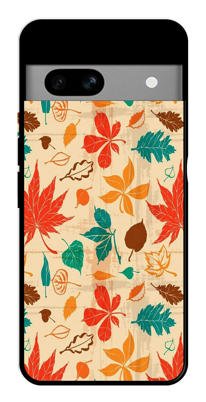 Leafs Design Metal Mobile Case for Google Pixel 6a   (Design No -14)