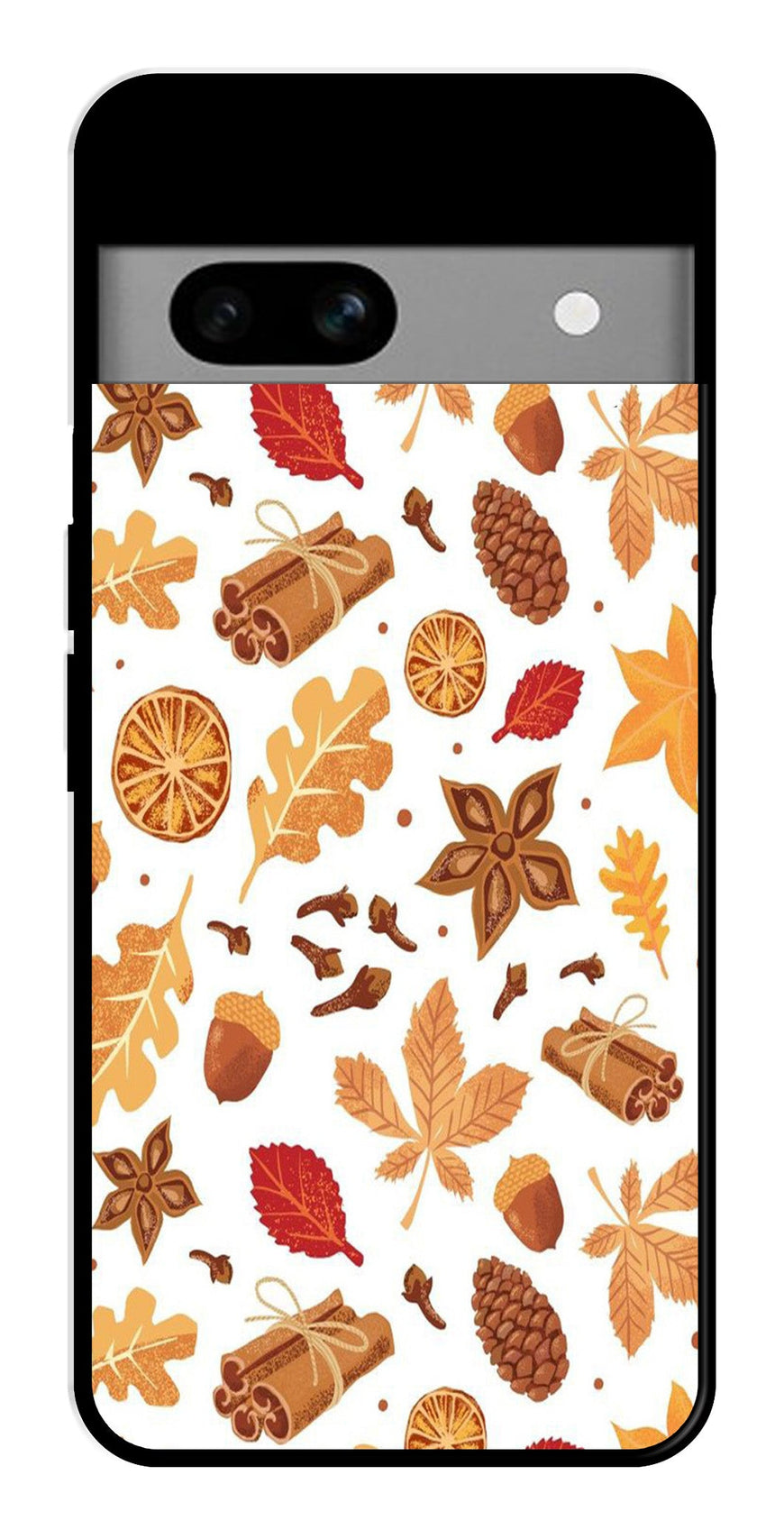 Autumn Leaf Metal Mobile Case for Google Pixel 6a   (Design No -19)