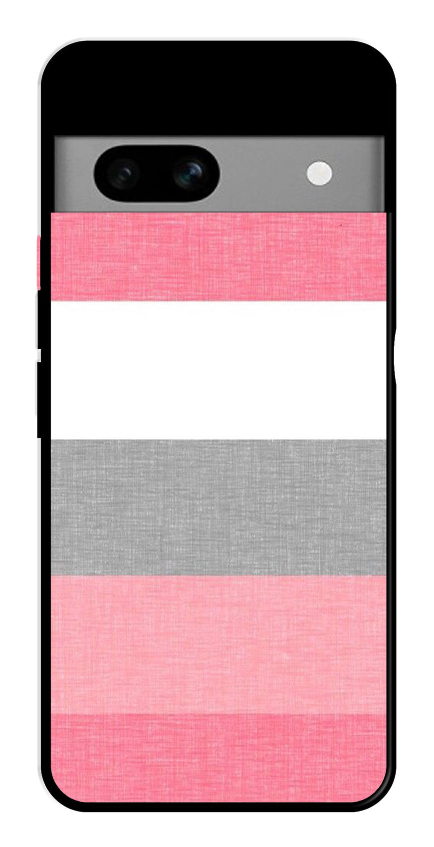 Pink Pattern Metal Mobile Case for Google Pixel 6a   (Design No -23)