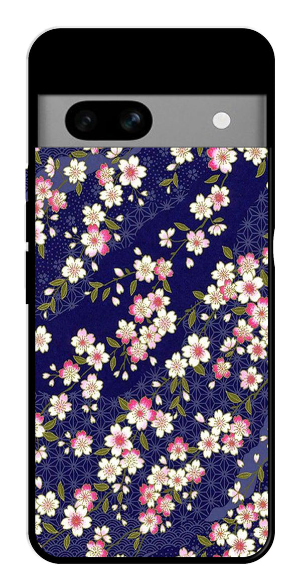 Flower Design Metal Mobile Case for Google Pixel 6a   (Design No -25)