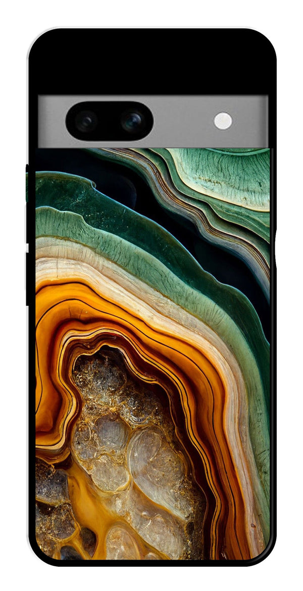 Marble Design Metal Mobile Case for Google Pixel 6a   (Design No -28)