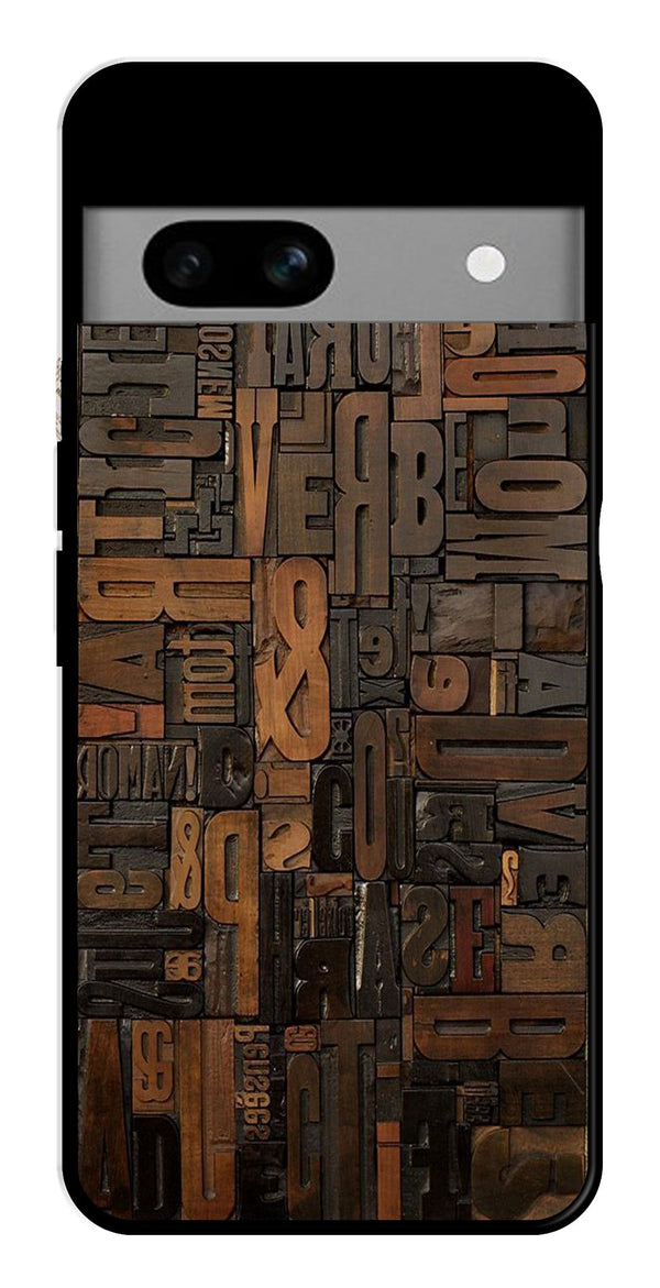 Alphabets Metal Mobile Case for Google Pixel 6a   (Design No -32)