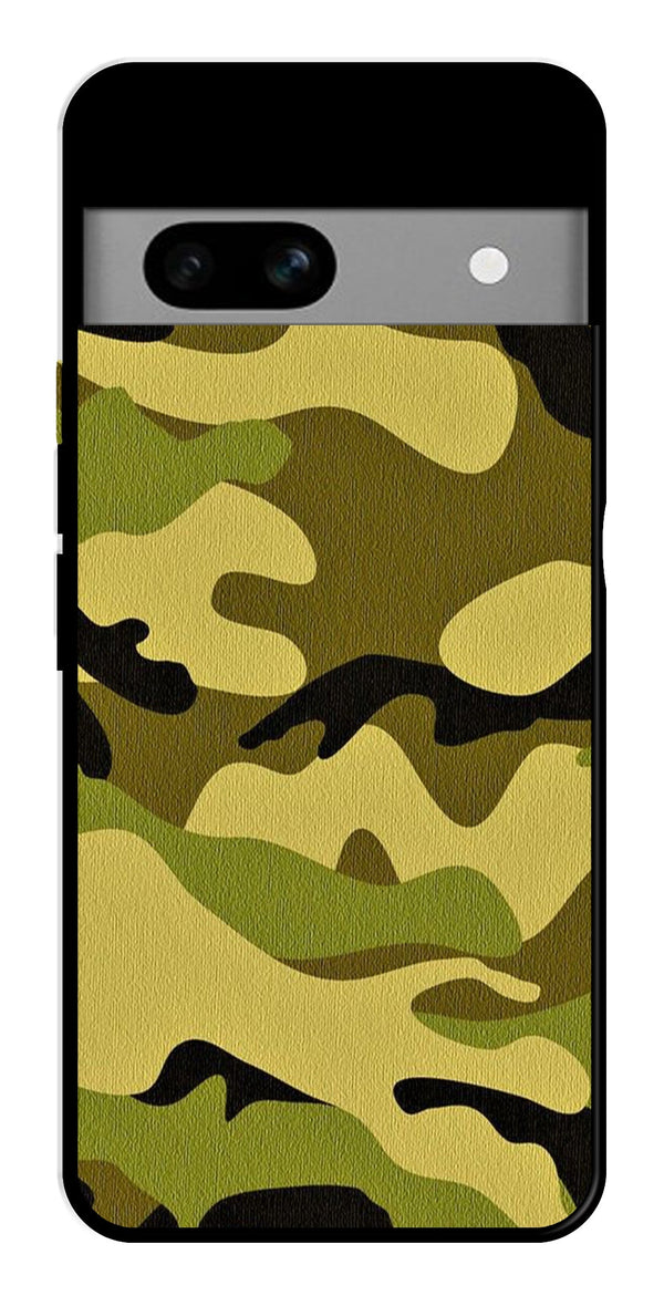 Army Pattern Metal Mobile Case for Google Pixel 6a   (Design No -35)