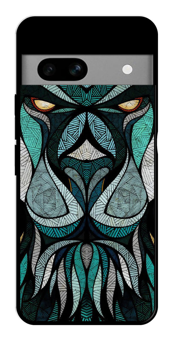 Lion Pattern Metal Mobile Case for Google Pixel 6a   (Design No -40)