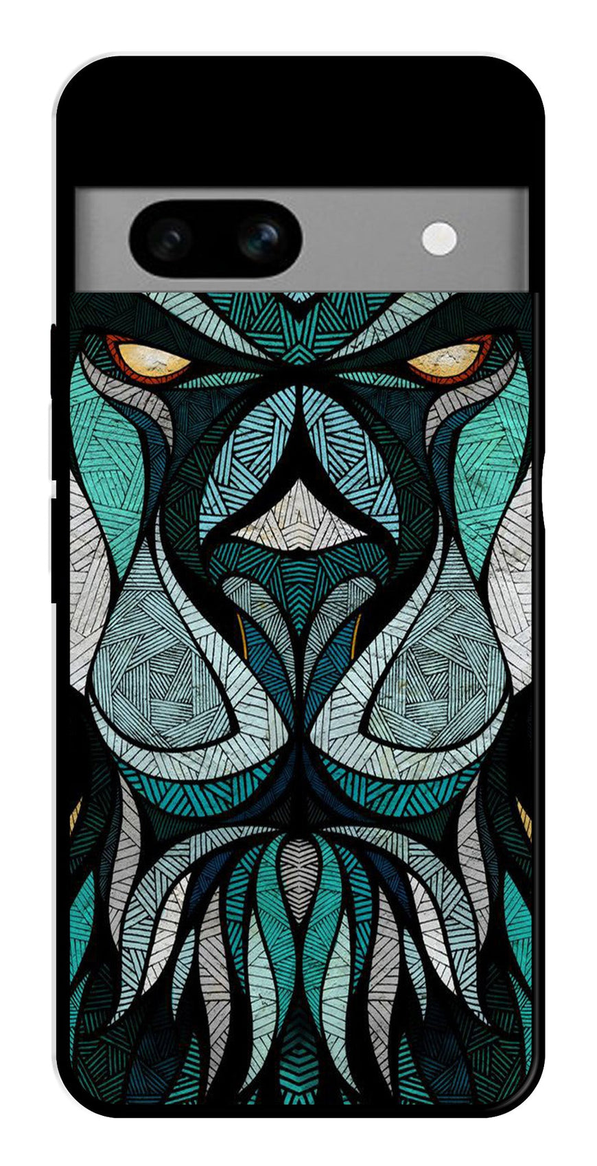 Lion Pattern Metal Mobile Case for Google Pixel 6a   (Design No -40)
