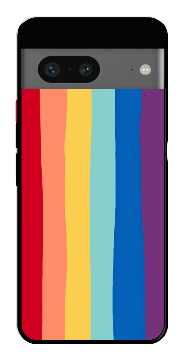 Rainbow MultiColor Metal Mobile Case for Google Pixel 7   (Design No -03)