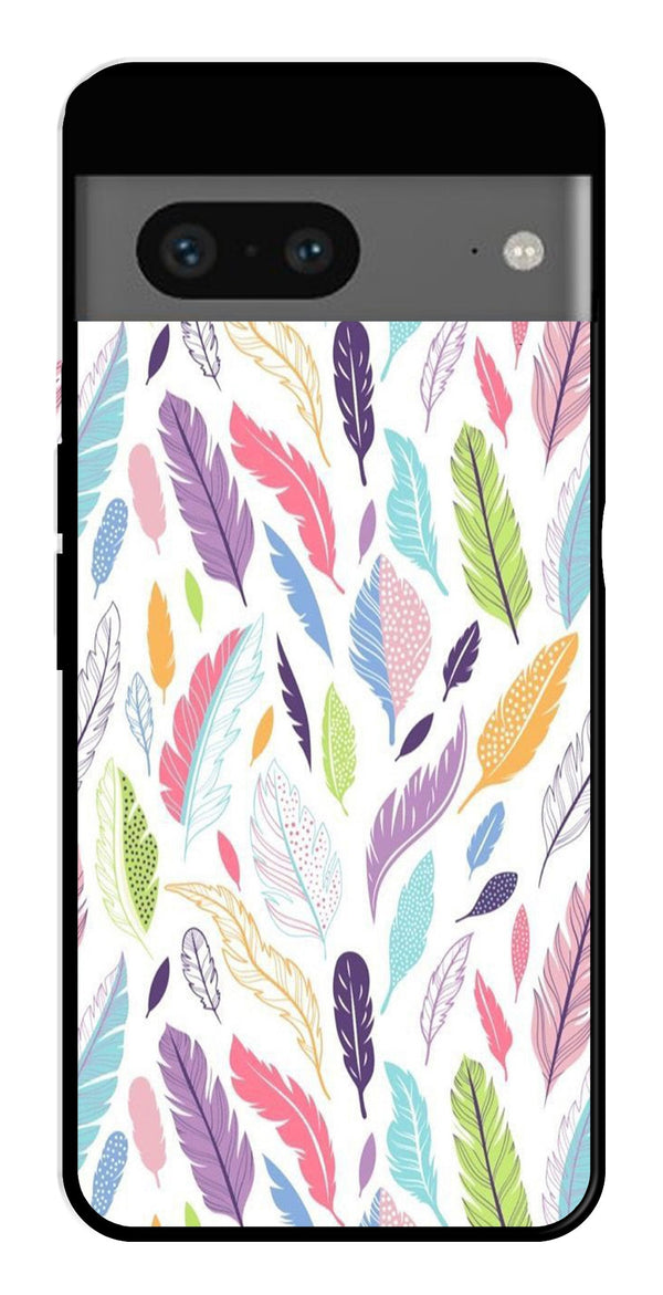 Colorful Feathers Metal Mobile Case for Google Pixel 7   (Design No -06)