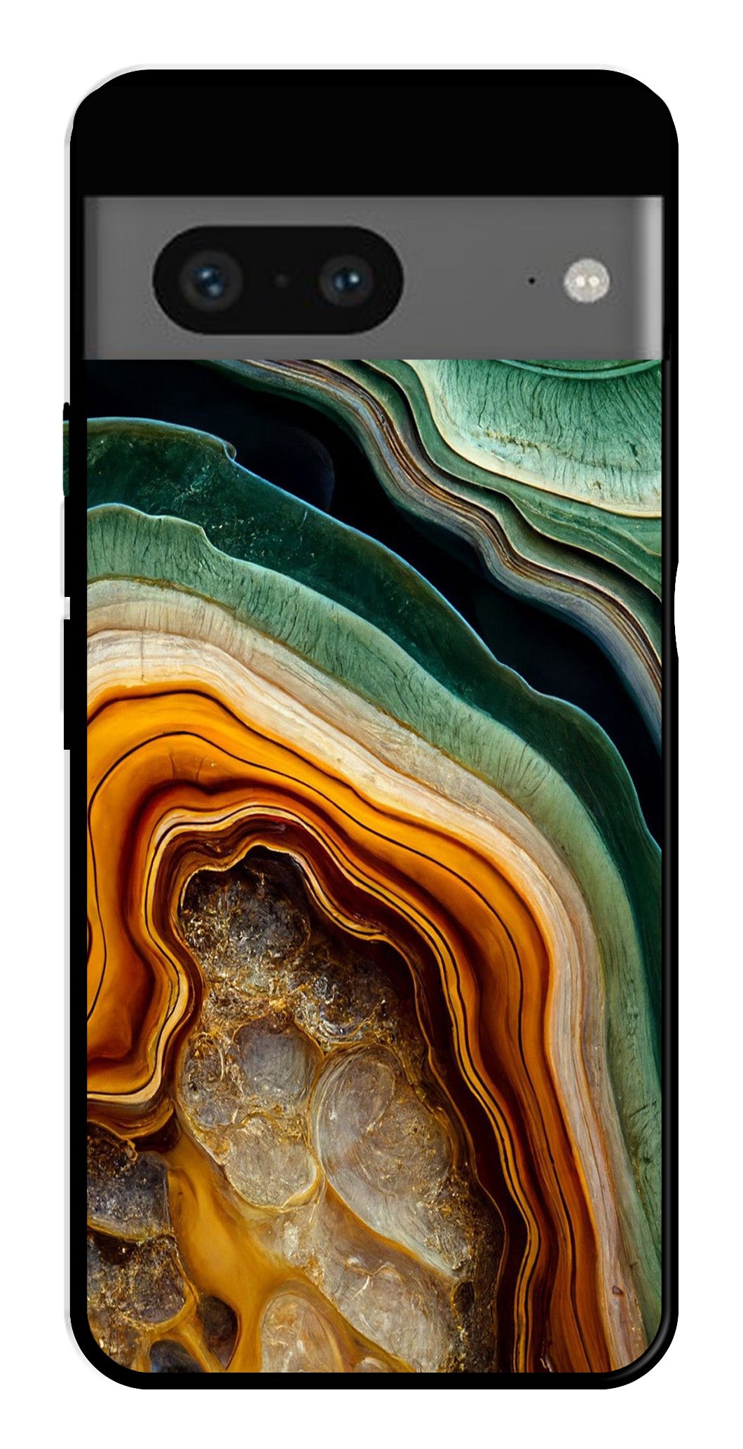 Marble Design Metal Mobile Case for Googel Pixel 7   (Design No -28)