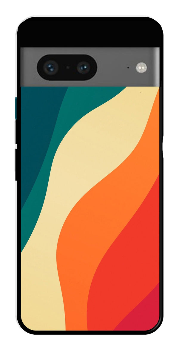Muted Rainbow Metal Mobile Case for Google Pixel 7   (Design No -39)