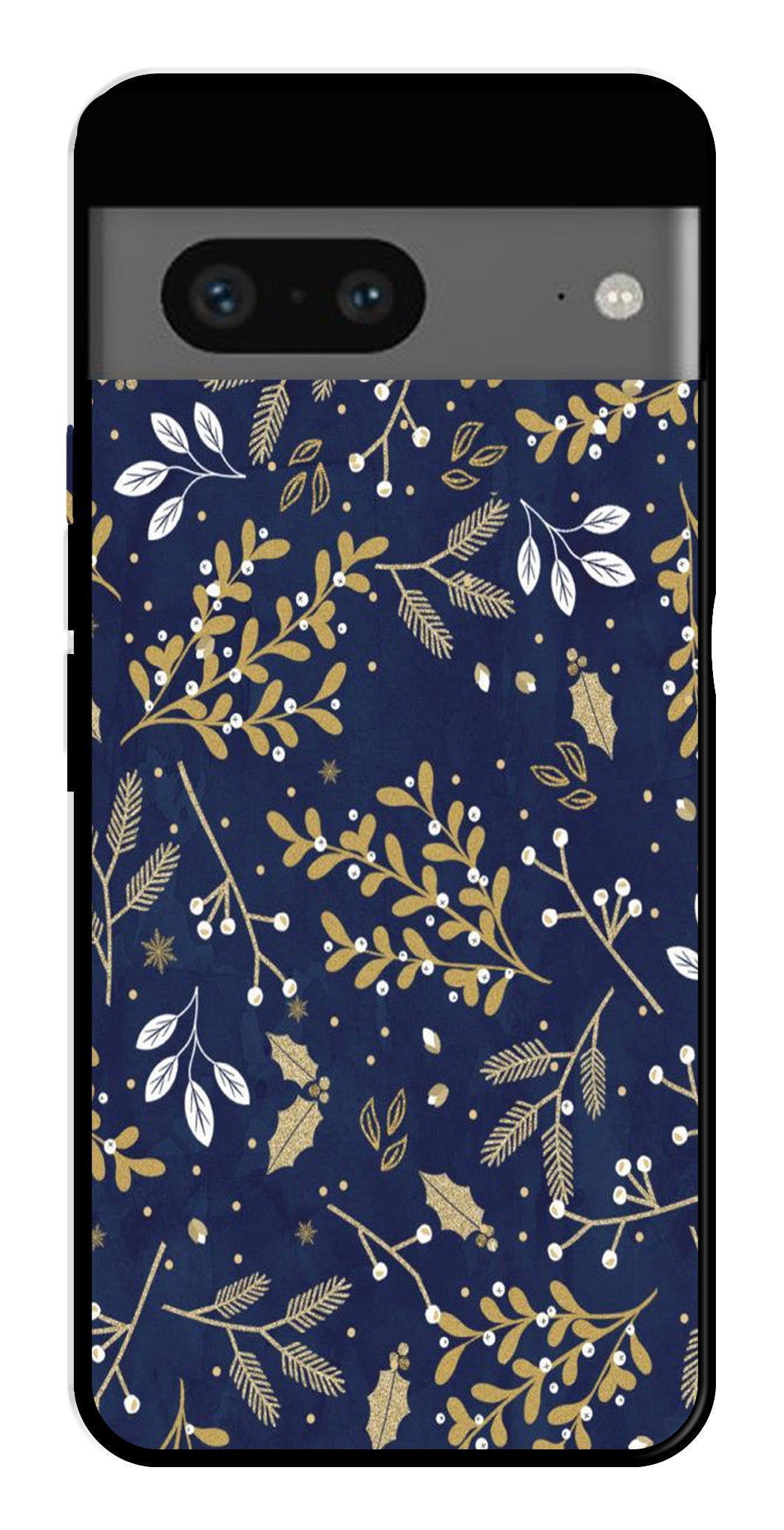Floral Pattern  Metal Mobile Case for Googel Pixel 7   (Design No -52)