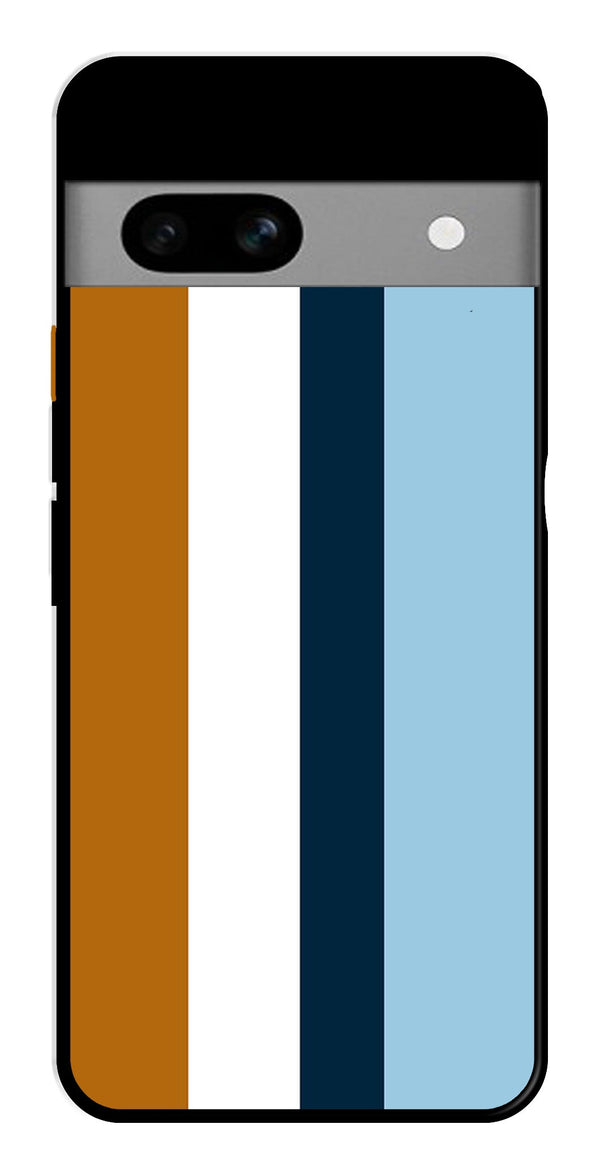 MultiColor Pattern Metal Mobile Case for Google Pixel 7a   (Design No -17)