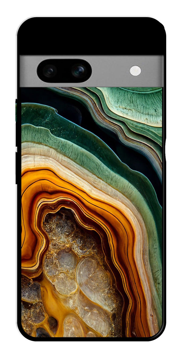 Marble Design Metal Mobile Case for Google Pixel 7a   (Design No -28)