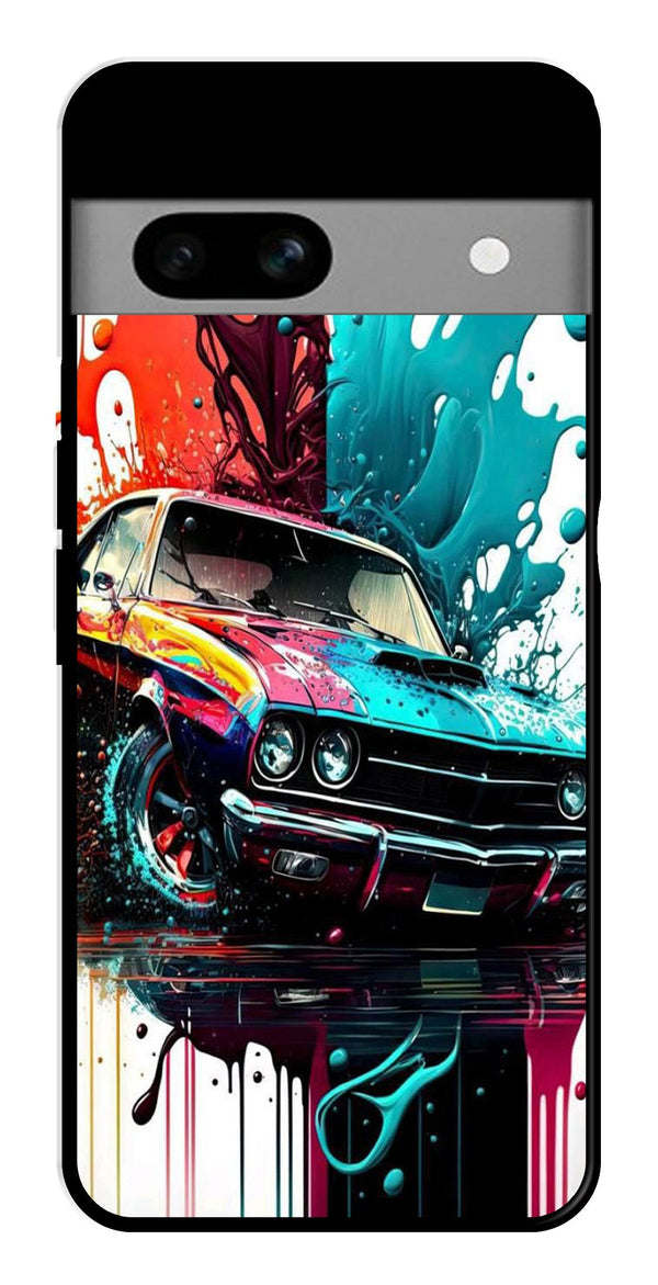 Vintage Car Metal Mobile Case for Google Pixel 7a   (Design No -29)