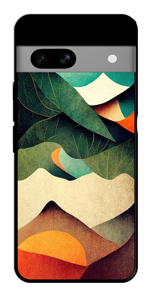 MultiColor Pattern Metal Mobile Case for Google Pixel 7a   (Design No -43)