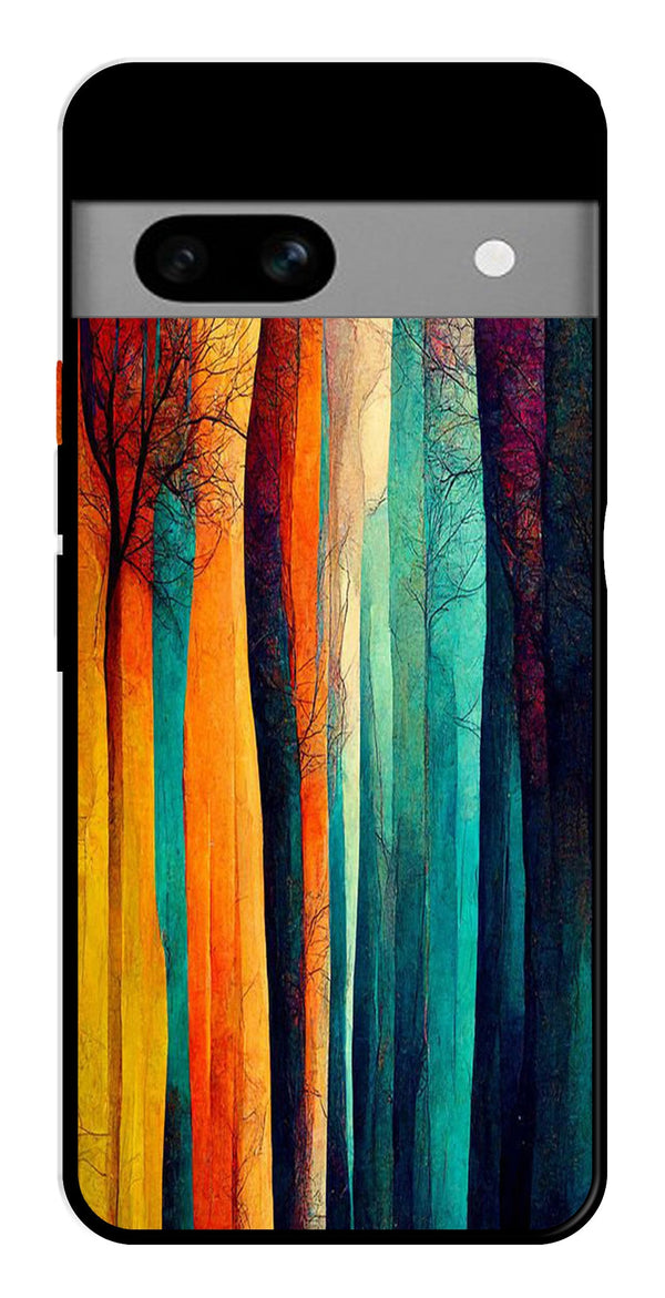Modern Art Colorful Metal Mobile Case for Google Pixel 7a   (Design No -47)