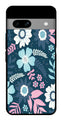 Flower Leaves Design Metal Mobile Case for Google Pixel 7a   (Design No -50)