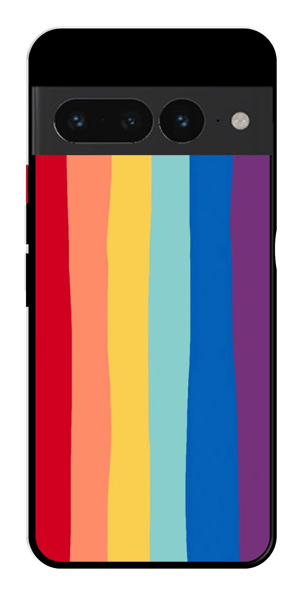 Rainbow MultiColor Metal Mobile Case for Google Pixel 7 Pro   (Design No -03)