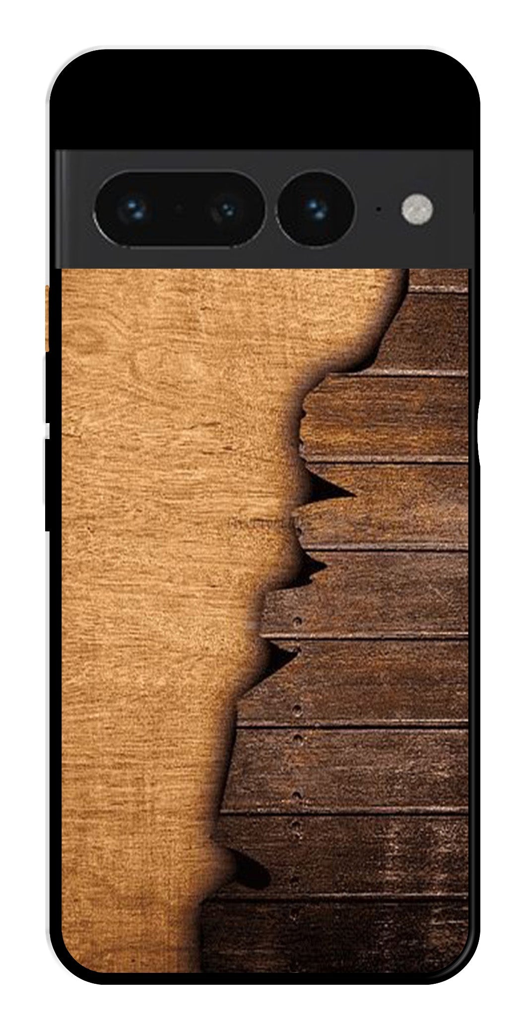 Wooden Design Metal Mobile Case for Google Pixel 7 Pro   (Design No -13)