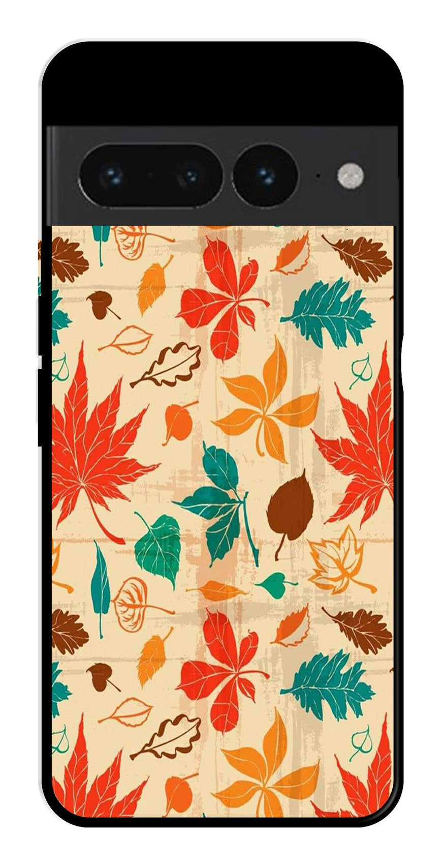 Leafs Design Metal Mobile Case for Google Pixel 7 Pro   (Design No -14)