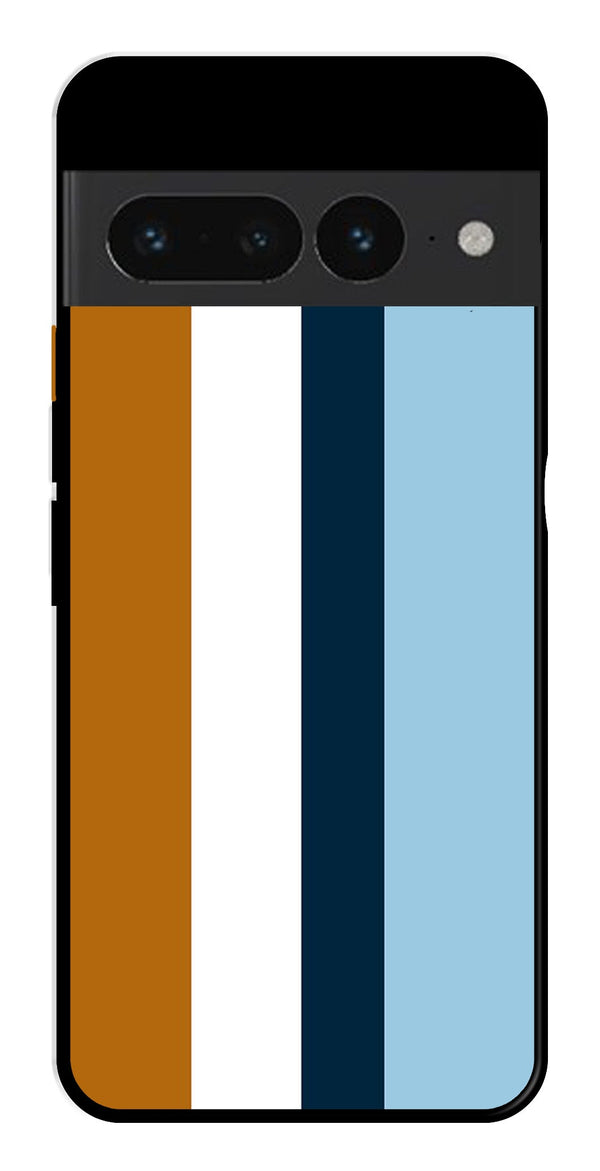 MultiColor Pattern Metal Mobile Case for Google Pixel 7 Pro   (Design No -17)